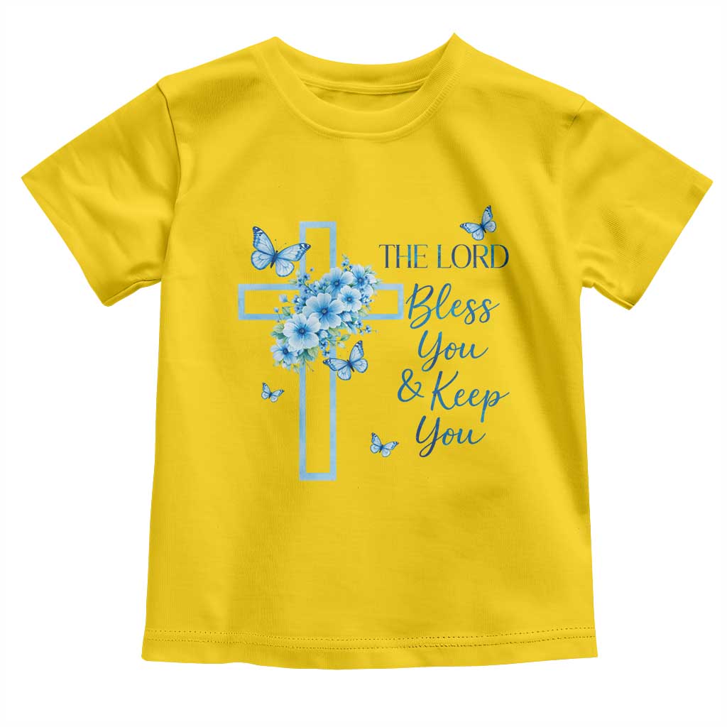 Christian Jesus Toddler T Shirt The Lord Bless You Encouraging Bible Verse Butterfly Art TS10 Daisy Print Your Wear