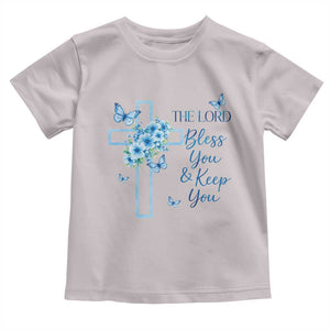 Christian Jesus Toddler T Shirt The Lord Bless You Encouraging Bible Verse Butterfly Art TS10 Ice Gray Print Your Wear