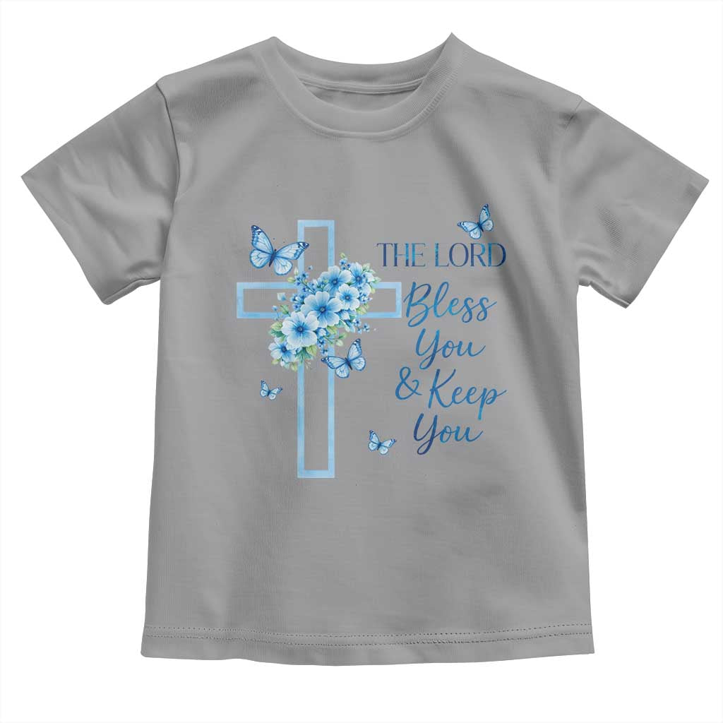 Christian Jesus Toddler T Shirt The Lord Bless You Encouraging Bible Verse Butterfly Art TS10 Sport Gray Print Your Wear
