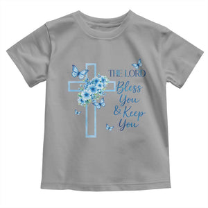 Christian Jesus Toddler T Shirt The Lord Bless You Encouraging Bible Verse Butterfly Art TS10 Sport Gray Print Your Wear
