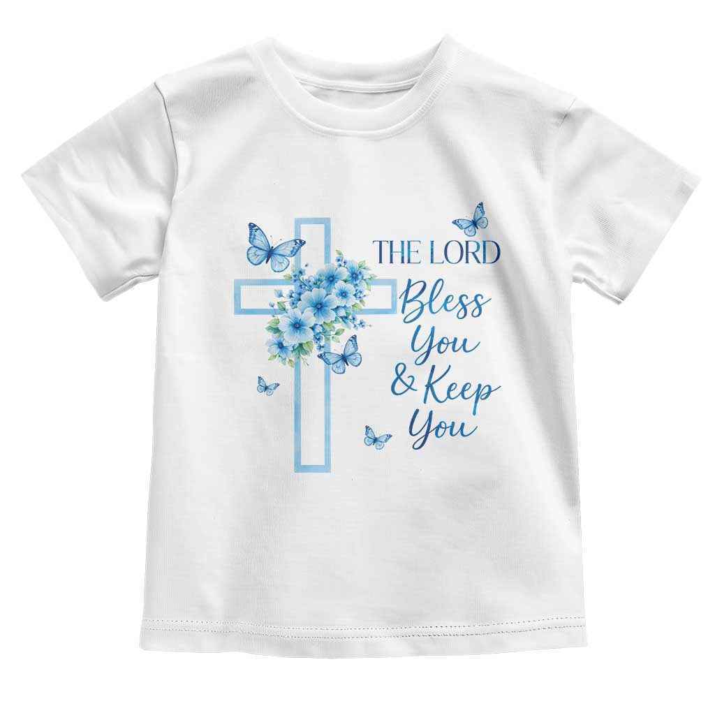 Christian Jesus Toddler T Shirt The Lord Bless You Encouraging Bible Verse Butterfly Art TS10 White Print Your Wear