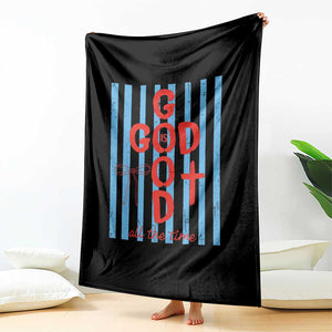 Christian Jesus Lovers Throw Blanket Striped Preppy God Is Good All The Time TS10 Print Your Wear