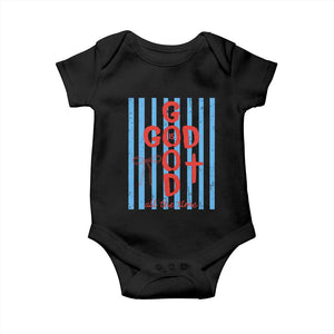 Christian Jesus Lovers Baby Onesie Striped Preppy God Is Good All The Time TS10 Black Print Your Wear