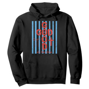Christian Jesus Lovers Hoodie Striped Preppy God Is Good All The Time TS10 Black Print Your Wear
