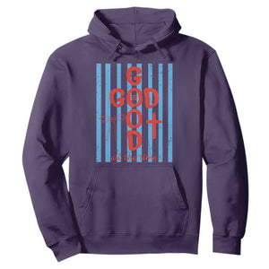 Christian Jesus Lovers Hoodie Striped Preppy God Is Good All The Time TS10 Purple Print Your Wear