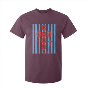 Christian Jesus Lovers T Shirt For Kid Striped Preppy God Is Good All The Time TS10 Maroon Print Your Wear