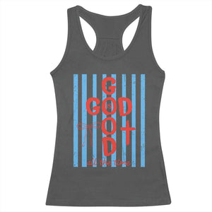 Christian Jesus Lovers Racerback Tank Top Striped Preppy God Is Good All The Time TS10 Dark Heather Print Your Wear