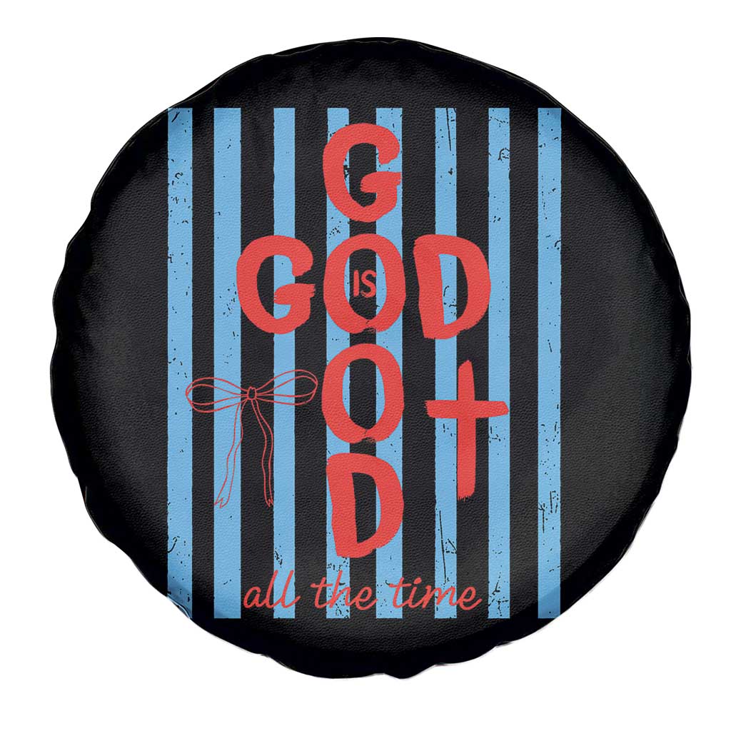 Christian Jesus Lovers Spare Tire Cover Striped Preppy God Is Good All The Time TS10 Print Your Wear