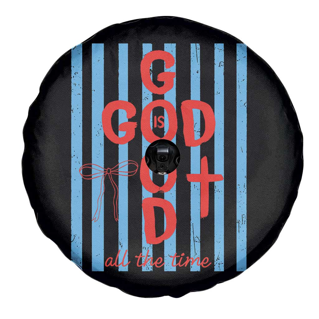 Christian Jesus Lovers Spare Tire Cover Striped Preppy God Is Good All The Time TS10 Print Your Wear