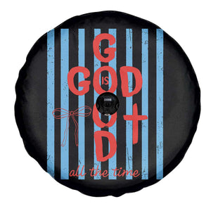 Christian Jesus Lovers Spare Tire Cover Striped Preppy God Is Good All The Time TS10 Print Your Wear
