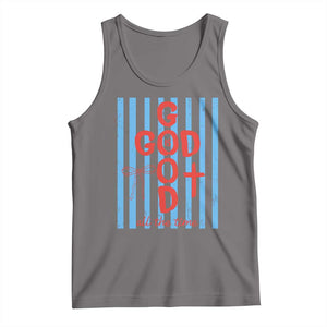 Christian Jesus Lovers Tank Top Striped Preppy God Is Good All The Time TS10 Deep Heather Print Your Wear