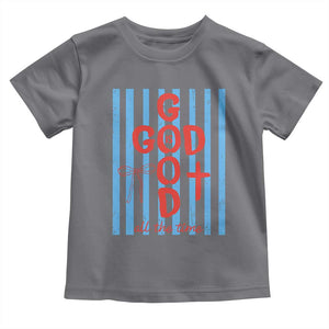 Christian Jesus Lovers Toddler T Shirt Striped Preppy God Is Good All The Time TS10 Charcoal Print Your Wear
