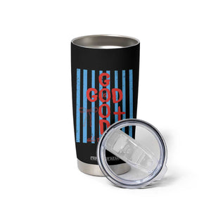 Christian Jesus Lovers Tumbler Cup Striped Preppy God Is Good All The Time TS10 Print Your Wear