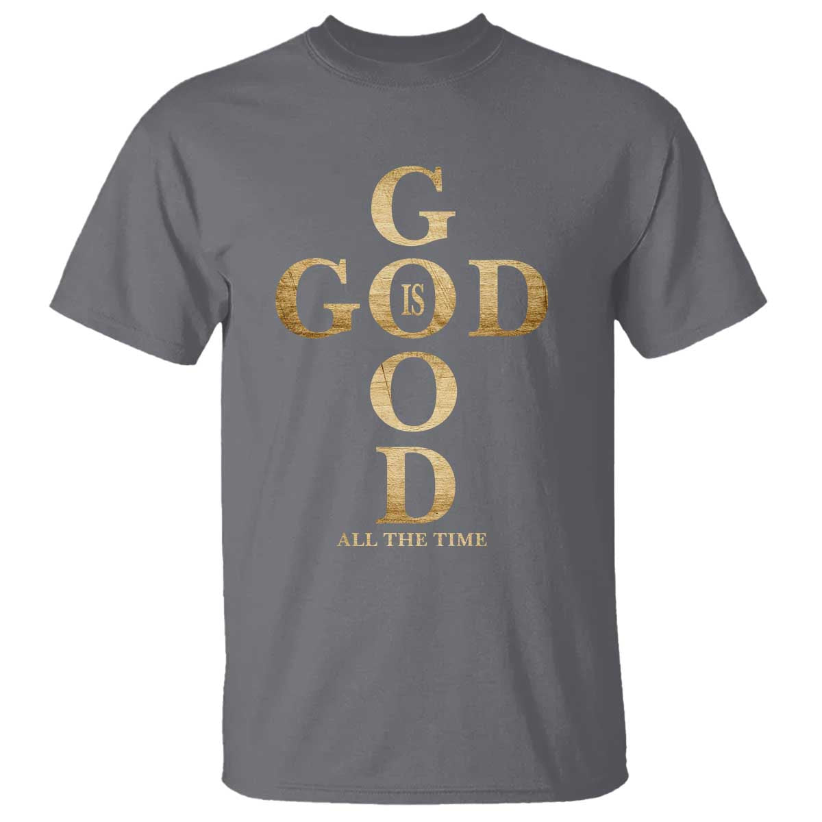 Christian Jesus Lovers T Shirt God Is Good All The Time Cross TS10 Charcoal Print Your Wear