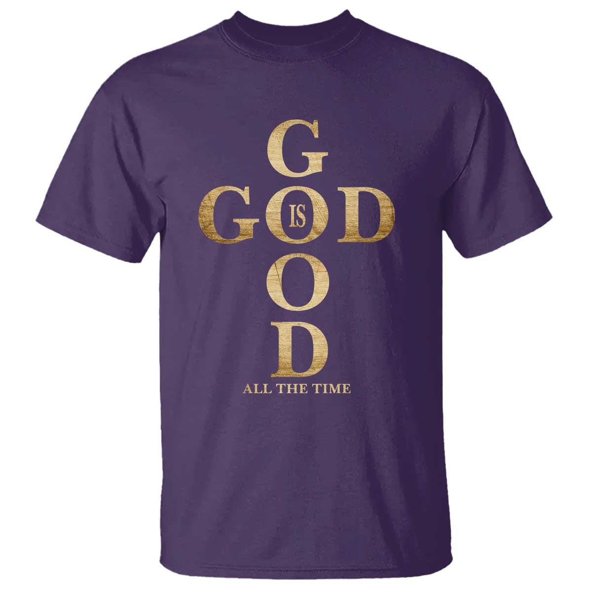 Christian Jesus Lovers T Shirt God Is Good All The Time Cross TS10 Purple Print Your Wear