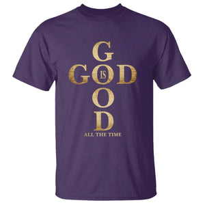 Christian Jesus Lovers T Shirt God Is Good All The Time Cross TS10 Purple Print Your Wear