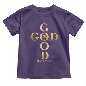 Christian Jesus Lovers Toddler T Shirt God Is Good All The Time Cross TS10 Purple Print Your Wear