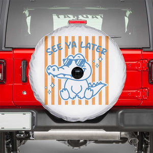See You Later Alligator Spare Tire Cover Funny Last Day End of Year Teacher Summer Gift TS10 White Print Your Wear