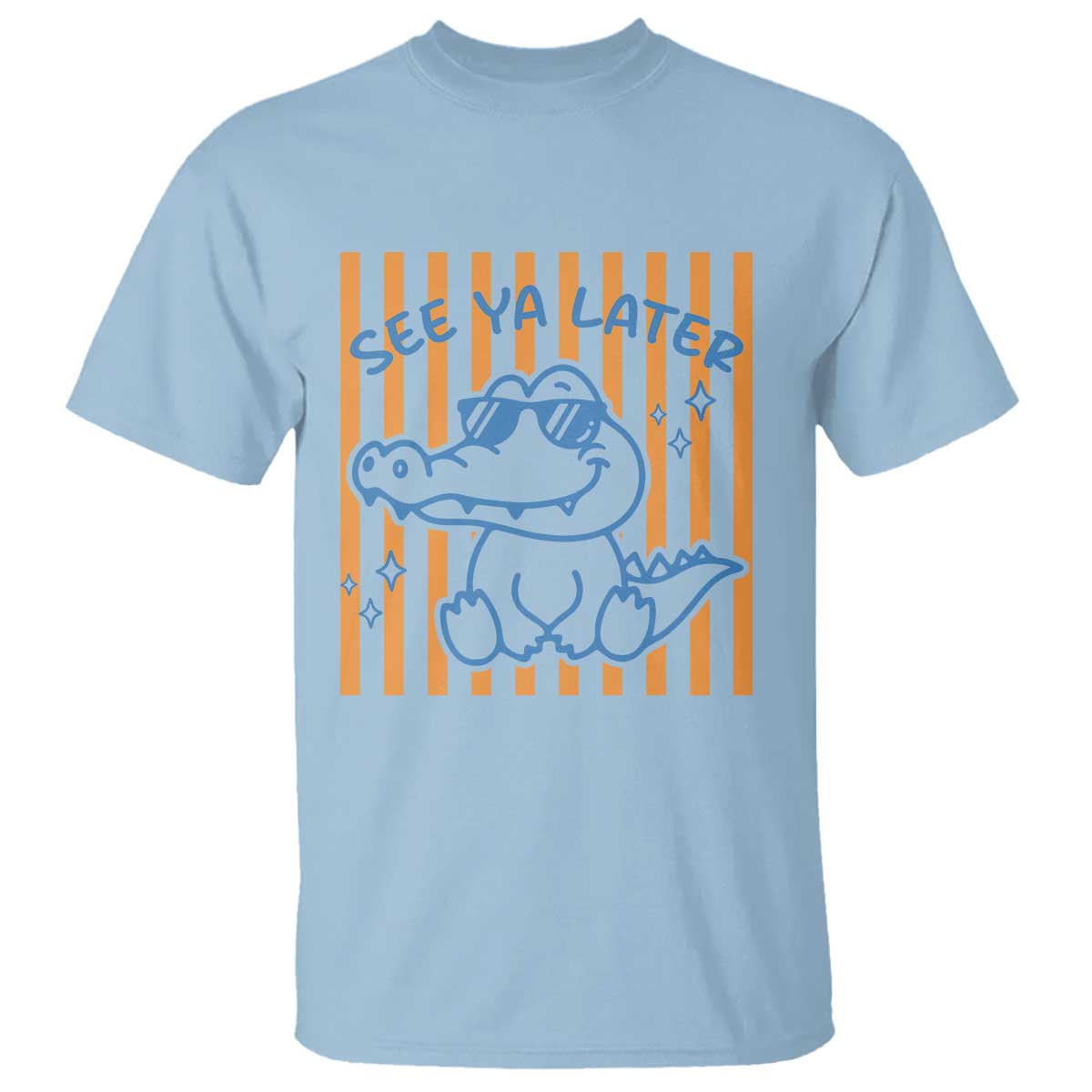 See You Later Alligator T Shirt Funny Last Day End of Year Teacher Summer Gift TS10 Light Blue Print Your Wear