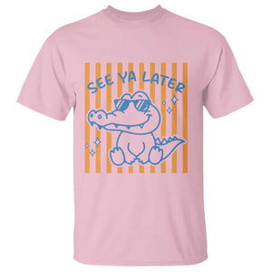 See You Later Alligator T Shirt Funny Last Day End of Year Teacher Summer Gift TS10 Light Pink Print Your Wear
