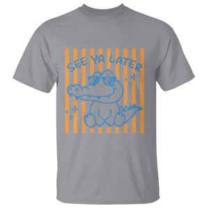 See You Later Alligator T Shirt Funny Last Day End of Year Teacher Summer Gift TS10 Sport Gray Print Your Wear