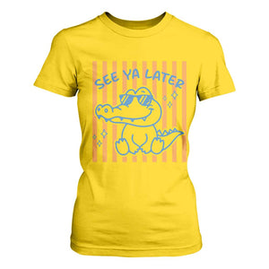 See You Later Alligator T Shirt For Women Funny Last Day End of Year Teacher Summer Gift TS10 Daisy Print Your Wear
