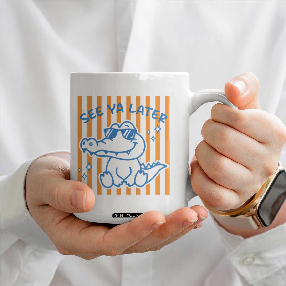 See You Later Alligator Coffee Mug Funny Last Day End of Year Teacher Summer Gift TS10 Print Your Wear