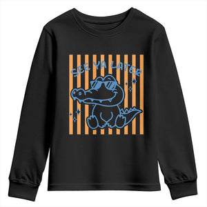 See You Later Alligator Youth Sweatshirt Funny Last Day End of Year Teacher Summer Gift TS10 Black Print Your Wear