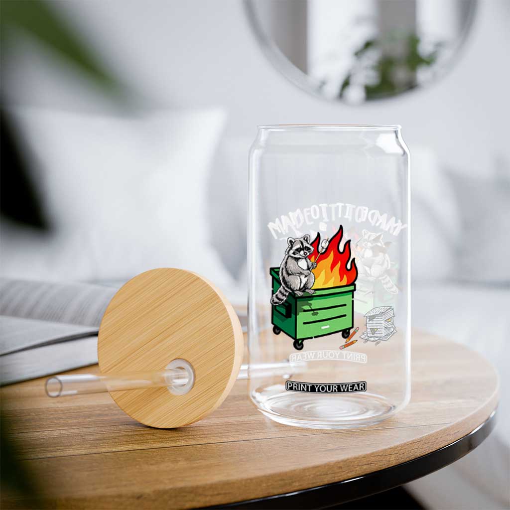 Last Day of School Glass Can Funny Raccoon Dumpster Fire Made It To May Teacher TS10 Print Your Wear