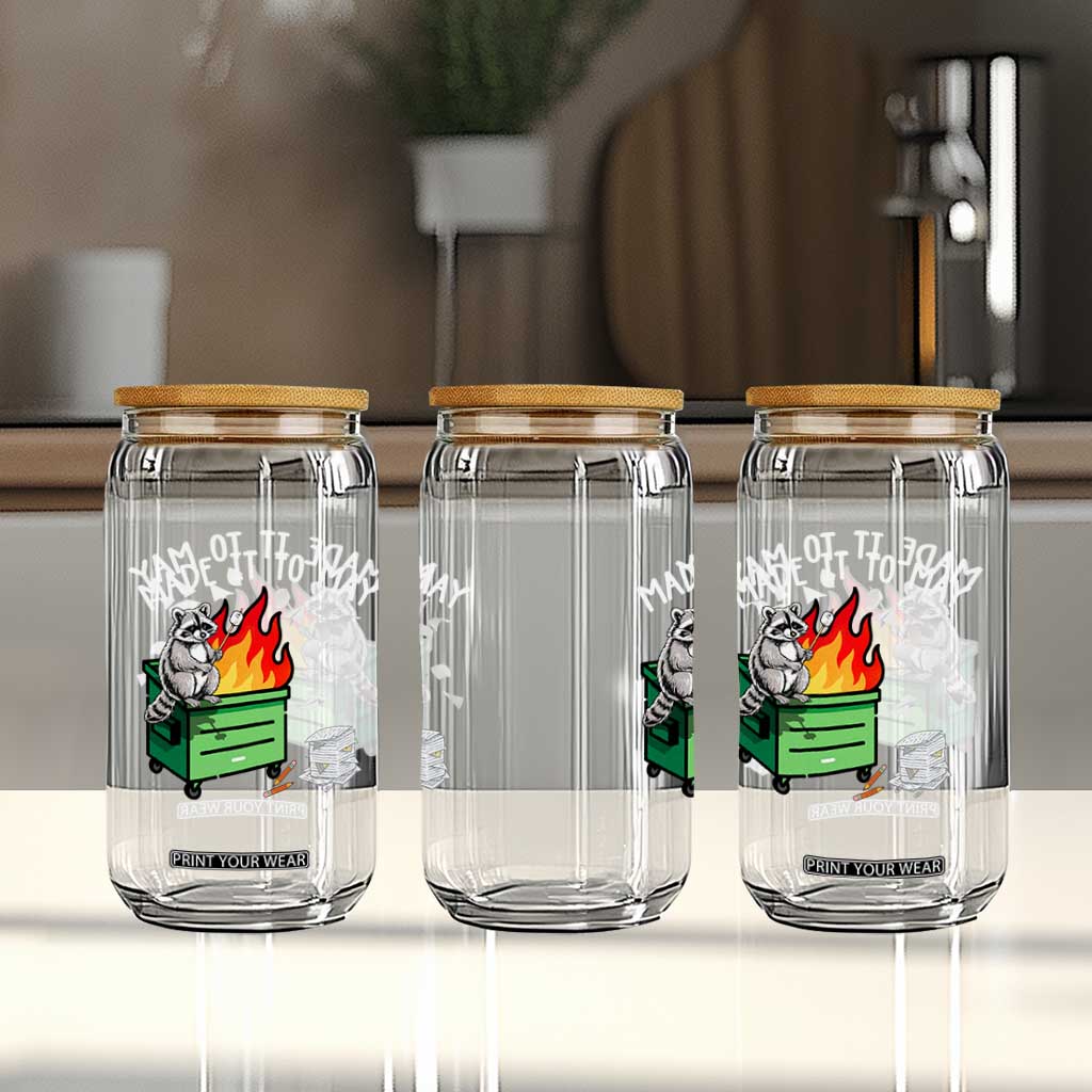 Last Day of School Glass Can Funny Raccoon Dumpster Fire Made It To May Teacher TS10 Print Your Wear