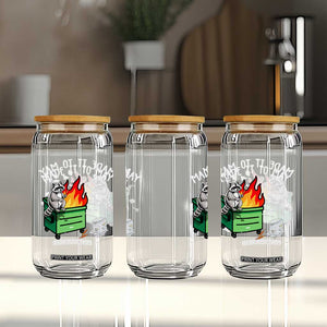 Last Day of School Glass Can Funny Raccoon Dumpster Fire Made It To May Teacher TS10 Print Your Wear