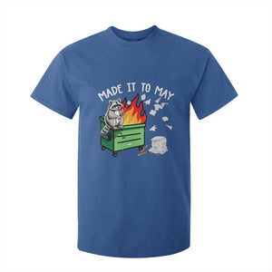 Last Day of School T Shirt For Kid Funny Raccoon Dumpster Fire Made It To May Teacher TS10 Royal Blue Print Your Wear