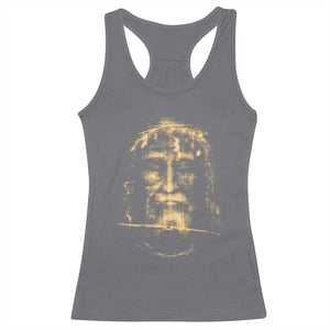 Shroud Of Turin Jesus Racerback Tank Top Jesus Christ Face Religious Catholic Christian Faith TS10 Charcoal Print Your Wear