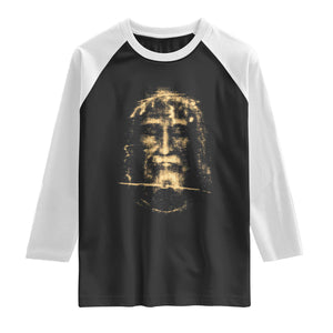 Shroud Of Turin Jesus Raglan Shirt Jesus Christ Face Religious Catholic Christian Faith TS10 Black White Print Your Wear