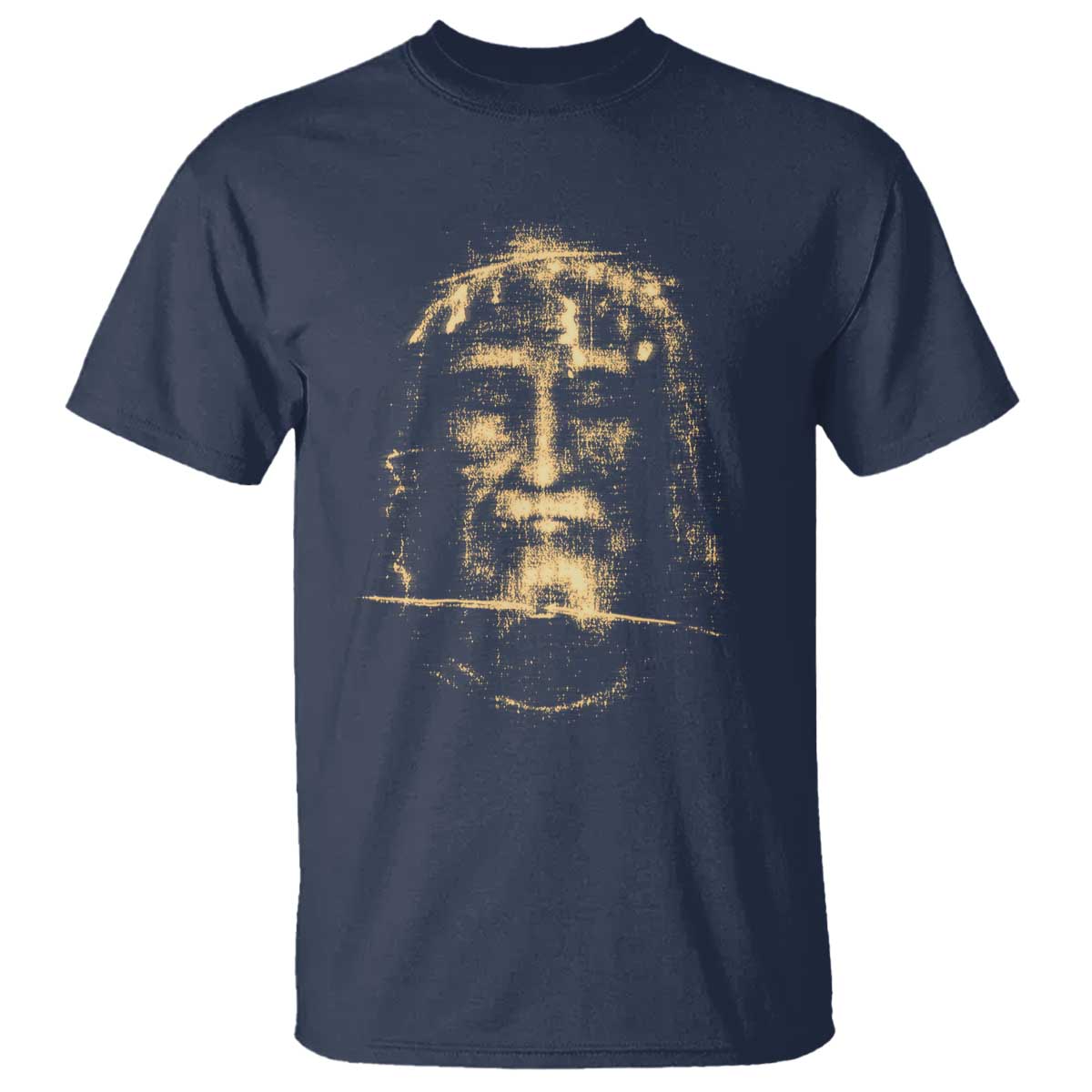 Shroud Of Turin Jesus T Shirt Jesus Christ Face Religious Catholic Christian Faith TS10 Navy Print Your Wear