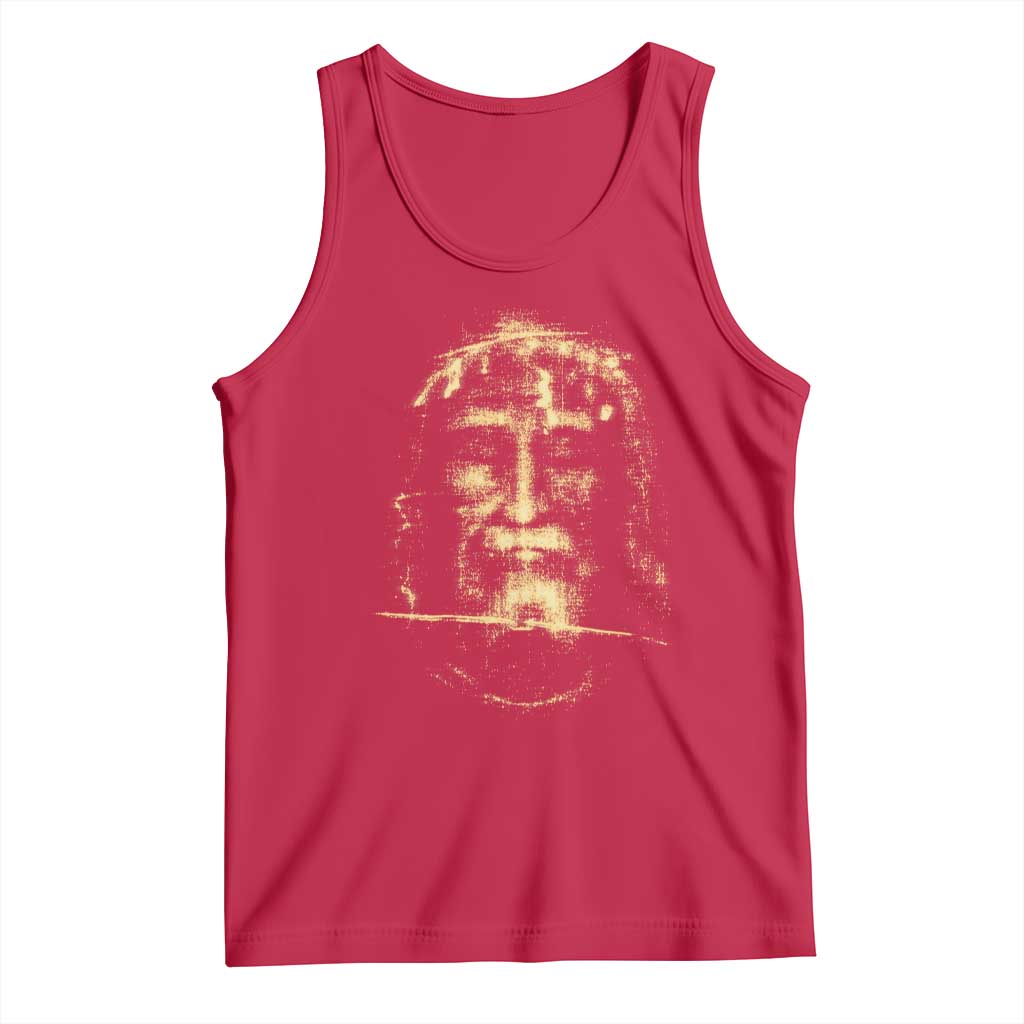 Shroud Of Turin Jesus Tank Top Jesus Christ Face Religious Catholic Christian Faith TS10 Red Print Your Wear