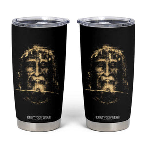 Shroud Of Turin Jesus Tumbler Cup Jesus Christ Face Religious Catholic Christian Faith TS10 Black Print Your Wear