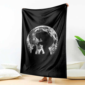 Fun Hand Boop Nose Bigfoot Cat Throw Blanket Sasquatch Full Moon TS10 Print Your Wear