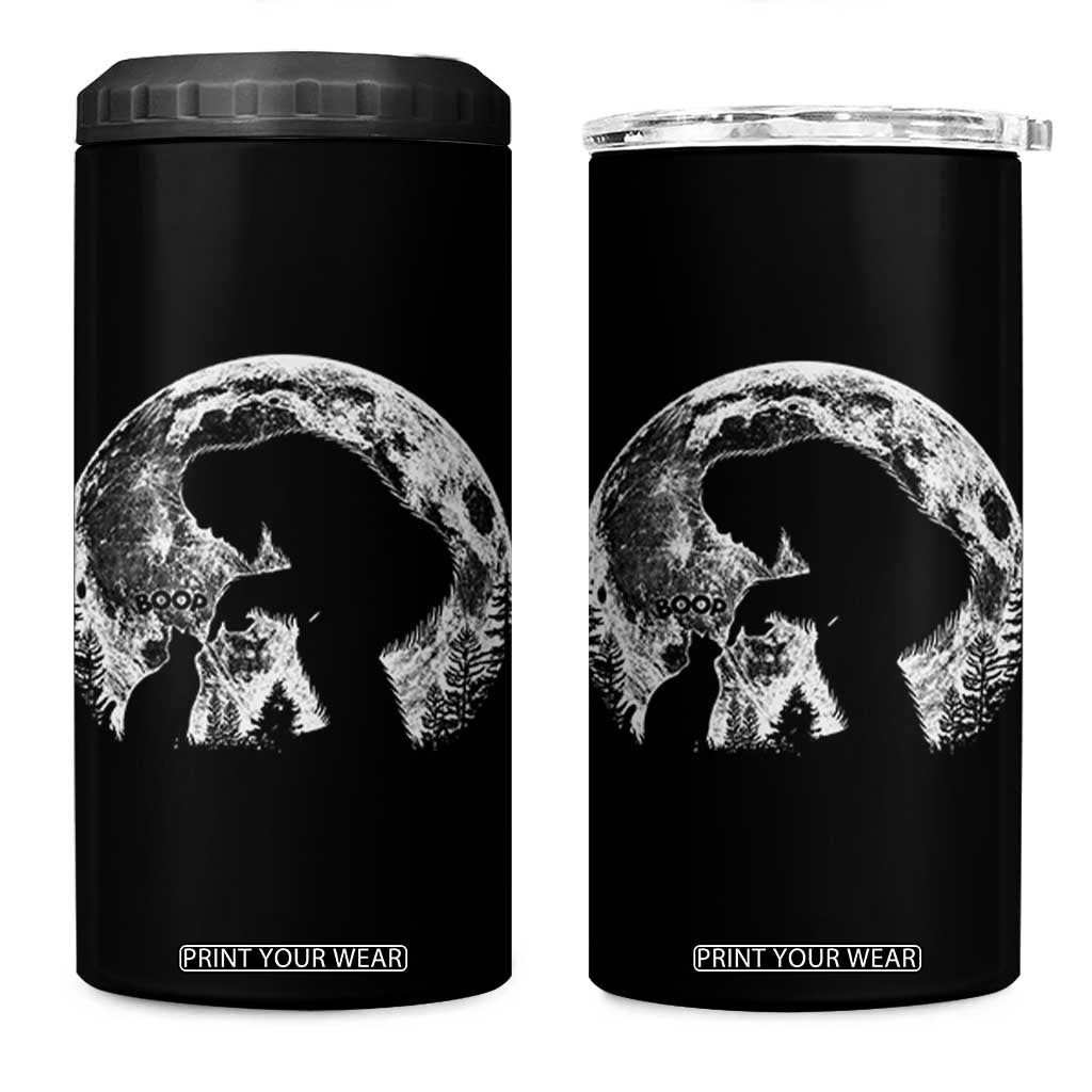 Fun Hand Boop Nose Bigfoot Cat 4 in 1 Can Cooler Tumbler Sasquatch Full Moon TS10 One Size: 16 oz Black Print Your Wear