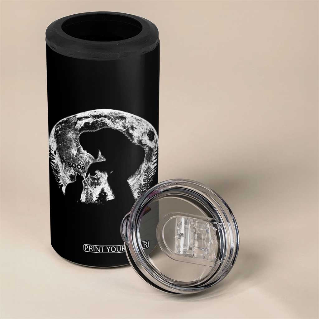 Fun Hand Boop Nose Bigfoot Cat 4 in 1 Can Cooler Tumbler Sasquatch Full Moon TS10 Print Your Wear