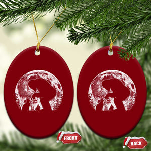 Fun Hand Boop Nose Bigfoot Cat Ceramic Ornament Sasquatch Full Moon TS10 Print Your Wear
