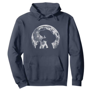 Fun Hand Boop Nose Bigfoot Cat Hoodie Sasquatch Full Moon TS10 Navy Print Your Wear