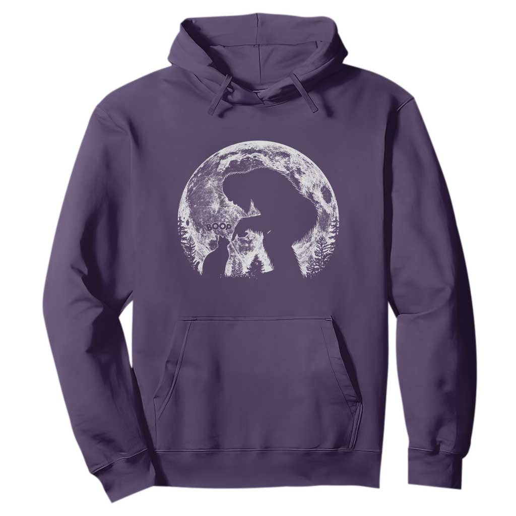 Fun Hand Boop Nose Bigfoot Cat Hoodie Sasquatch Full Moon TS10 Purple Print Your Wear