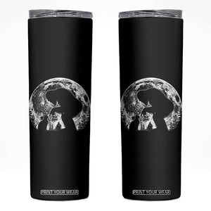 Fun Hand Boop Nose Bigfoot Cat Skinny Tumbler Sasquatch Full Moon TS10 Black Print Your Wear