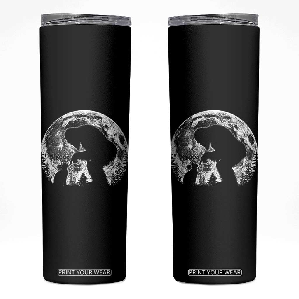 Fun Hand Boop Nose Bigfoot Cat Skinny Tumbler Sasquatch Full Moon TS10 Black Print Your Wear