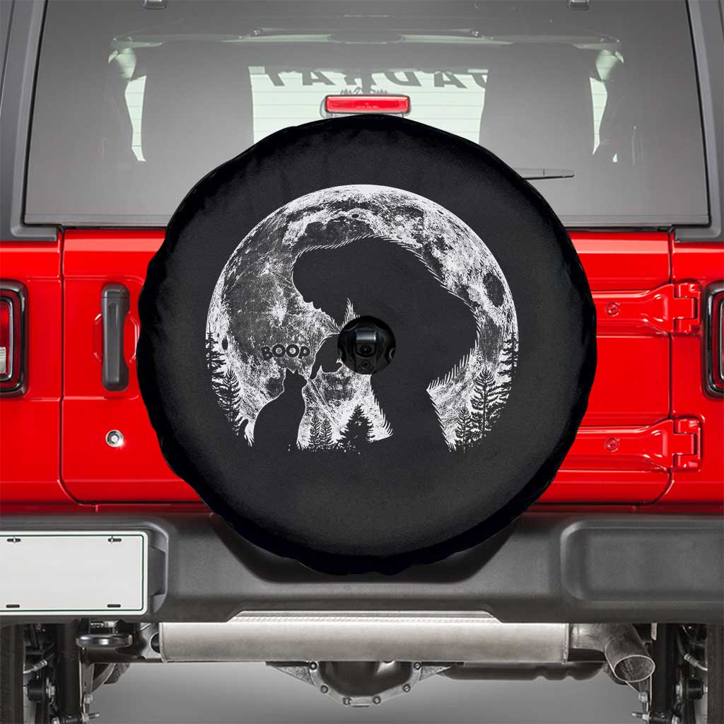 Fun Hand Boop Nose Bigfoot Cat Spare Tire Cover Sasquatch Full Moon TS10 Black Print Your Wear