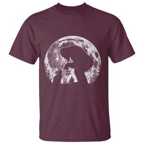 Fun Hand Boop Nose Bigfoot Cat T Shirt Sasquatch Full Moon TS10 Maroon Print Your Wear