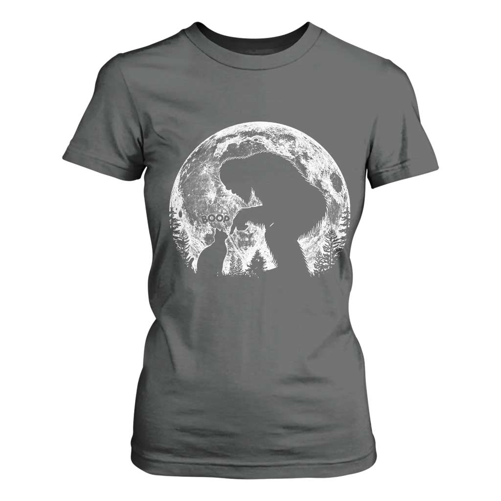 Fun Hand Boop Nose Bigfoot Cat T Shirt For Women Sasquatch Full Moon TS10 Dark Heather Print Your Wear
