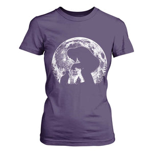 Fun Hand Boop Nose Bigfoot Cat T Shirt For Women Sasquatch Full Moon TS10 Purple Print Your Wear