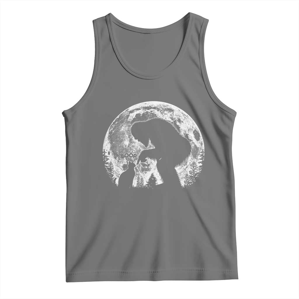 Fun Hand Boop Nose Bigfoot Cat Tank Top Sasquatch Full Moon TS10 Black Heather Print Your Wear